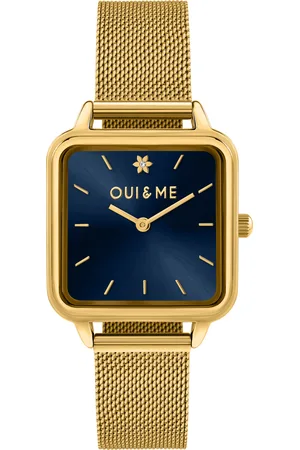 Oui&Me Montre pour femme en Acier RecycléAcier en forme de carré de forme Carré, couleur : BLEU, SUNRAY, fonctionnalités : 3 ATM - 0.045 g - ME010381