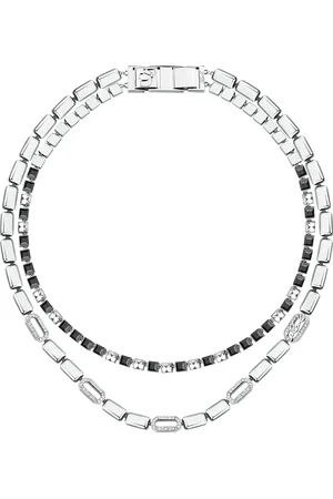 Karl Lagerfeld Collier pour femme en Acier serti de cristal - 0.100 g - taille : 402CM - KLAYC01