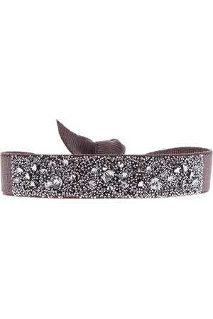 Cleor Bracelet pour femme en Tissu serti de cristal - A36475