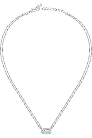 Karl Lagerfeld Collier pour femme en Acier serti de cristal en forme de rectangulaire - 0.006 g - taille : 405CM - KLAYC13