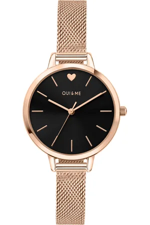 Oui&Me Montre pour femme en AcierAcier en forme de rond de forme Rond, couleur : NOIR, fonctionnalités : 5 ATM - 0.040 g - ME010002