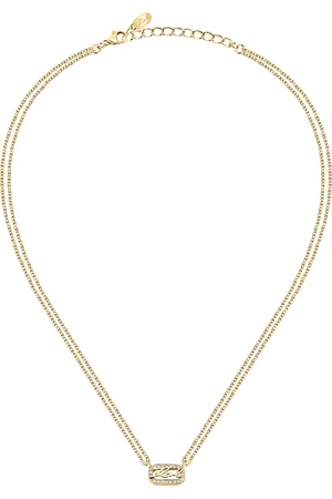 Karl Lagerfeld Collier pour femme en Acier serti de cristal en forme de rectangulaire - 0.006 g - taille : 405CM - KLAYC12