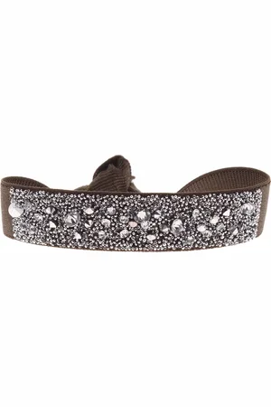 Cleor Bracelet pour femme en Tissu serti de cristal - A36951