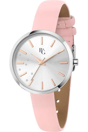 B&G Montre pour femme en AlliagePolyuréthane en forme de rond de forme Rond, couleur : ARGENT, SUNRAY, fonctionnalités : 3 ATM - 0.066 g - R385131150