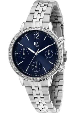 B&G Montre pour femme en AlliageAcier en forme de rond de forme Rond, couleur : BLEU, SUNRAY, fonctionnalités : 3 ATM - 0.072 g - R3853317502