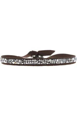 Cleor Bracelet pour femme en Tissu serti de cristal - A24928