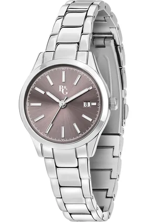 B&G Montre pour femme en AlliageAlliage en forme de rond de forme Rond, couleur : Violet, finition : Sunray, fonctionnalités : 3 ATM - 0.067 g - R385