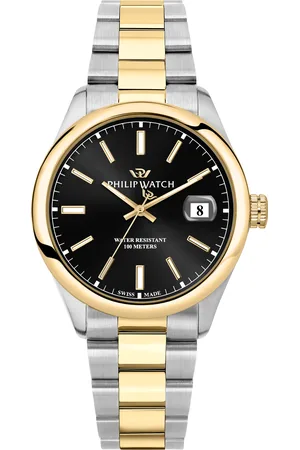 Philip Watch Montre pour homme en AcierAcier en forme de rond de forme Rond, couleur : NOIR, SUNRAY, fonctionnalités : 10 ATM - 0.127 g - R8253597093