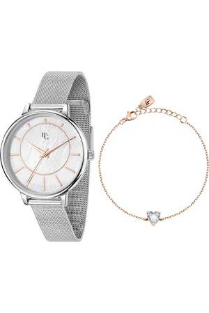 B&G Montre pour femme en AlliageAcier en forme de rond de forme Rond, couleur : BLANC, fonctionnalités : 3 ATM - 0.043 g - R3853310502