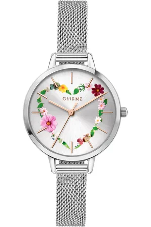 Oui&Me Montre pour femme en AcierAcier en forme de rond de forme Rond, couleur : ARGENT, fonctionnalités : 5 ATM - 0.040 g - ME010006