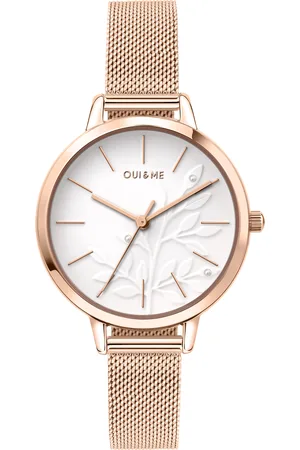 Oui&Me Montre pour femme en AcierAcier en forme de rond de forme Rond, couleur : BLANC, fonctionnalités : 5 ATM - 0.045 g - ME010134