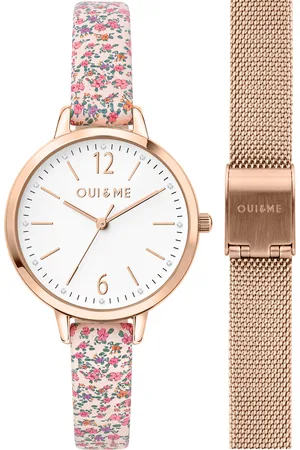 Oui&Me Montre pour femme en AcierRecycled Genuine Leather,steel en forme de rond, fonctionnalités : 5 ATM - 0.045 g - ME010310