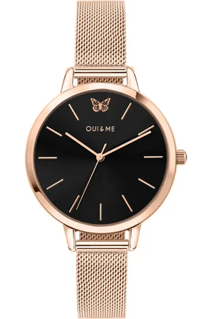 Oui&Me Montre pour femme en AcierAcier en forme de rond de forme Rond, couleur : NOIR, fonctionnalités : 5 ATM - 0.045 g - ME010015