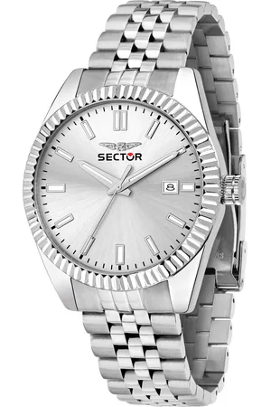 Sector Montre pour homme en AcierAcier en forme de rond de forme Rond, couleur : BLANC, SUNRAY, fonctionnalités : 5 ATM - 0.134 g - R3253240014