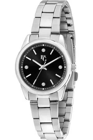 B&G Montre pour femme en AcierAcier en forme de rond de forme Rond, couleur : NOIR, SUNRAY, fonctionnalités : 3 ATM - 0.094 g - R3853316504