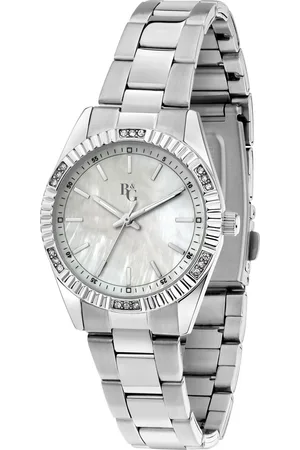 B&G Montre pour femme en AlliageAcier en forme de rond de forme Rond, couleur : BLANC, BRILLANT, fonctionnalités : 3 ATM - 0.067 g - R3853241531
