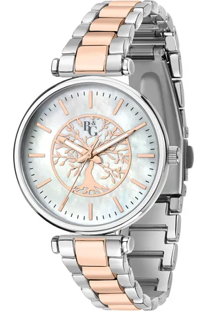 B&G Montre pour femme en AlliageAlliage en forme de rond de forme Rond, couleur : BLANC, fonctionnalités : 3 ATM - 0.032 g - R3853302506