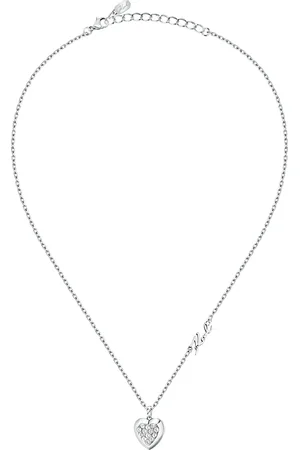 Karl Lagerfeld Collier pour femme en Acier serti de cristal en forme de cœur - 0.008 g - taille : 405CM - KLAYD09