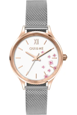 Oui&Me Montre pour femme en Acier RecycléAcier en forme de rond de forme Rond, couleur : BLANC, MAT, fonctionnalités : 5 ATM - 0.047 g - ME010388