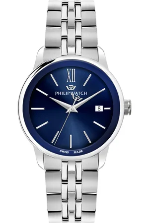 Philip Watch Montre pour homme en AcierAcier en forme de rond de forme Rond, couleur : BLEU, fonctionnalités : 10 ATM - 0.129 g - R8253150040