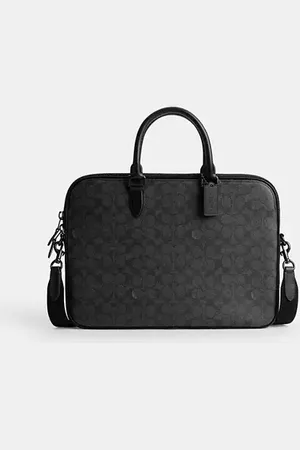 Coach Porte-documents fin Gotham en toile exclusive