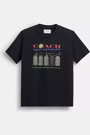 Coach T-shirt collage graphique en coton biologique