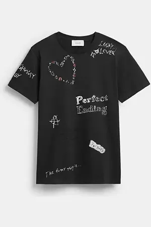 Coach T-shirt à imprimé croquis