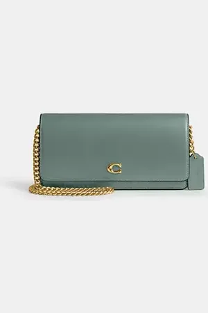 Coach Long portefeuille Evie avec chaîne