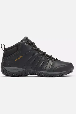 Columbia Chaussure de Marche Mid en Cuir Imperméable Woodburn III Omni-Heat