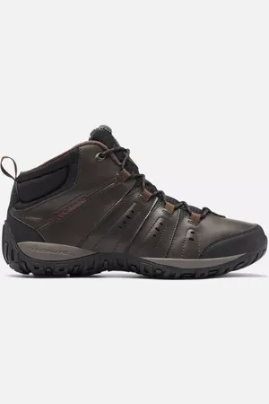 Columbia Chaussure de Marche Mid en Cuir Imperméable Woodburn III Omni-Heat