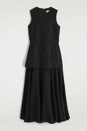 COS Robe Midi À Basque Façon Superposée