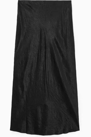 COS Jupe Longue Satin Froissé