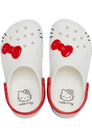 Crocs Toddler Hello Kitty Classic Sabots Enfants White