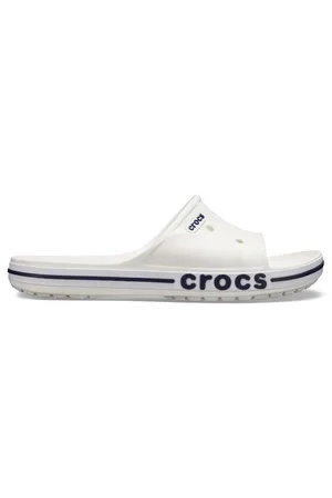 Crocs Bayaband Slides Unisex White Navy