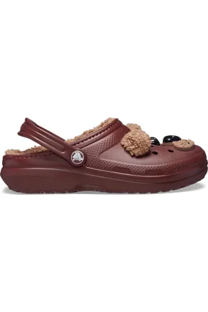 Crocs Toddler Classic Lined I AM Brown Bear Sabots Enfants Dark Clay