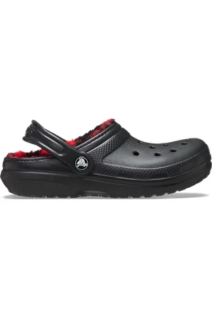Crocs Toddler Classic Lined Buffalo Check Sabots Enfants Black