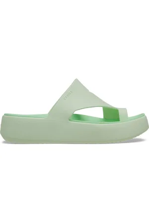 Crocs Getaway Platform Toe Loop Sandales Femmes Jade Tint