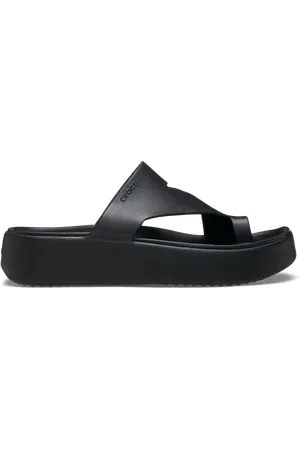 Crocs Getaway Platform Toe Loop Sandales Femmes Black
