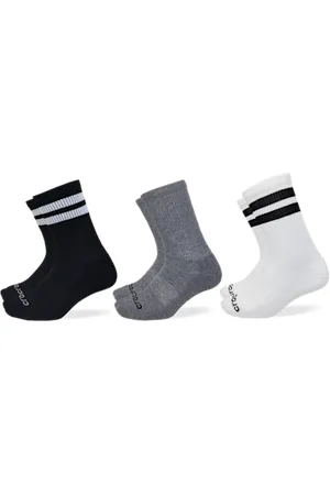 Crocs Socks Crew Large Stripe 3-Pack Chaussures Unisex Black Multi