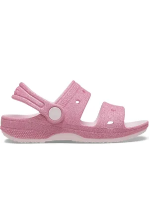 Crocs Toddler Classic Glitter Sandales Enfants Pink Milk