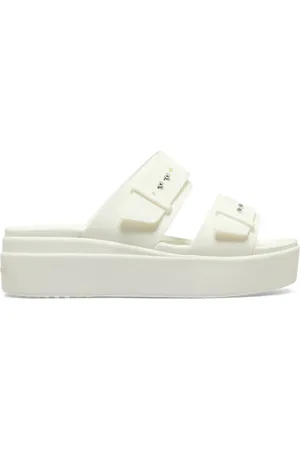 Crocs Brooklyn Buckle Sandales Femmes Chalk