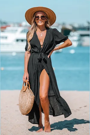 Cupshe Kimono de plage cover up ouvert sur le devant