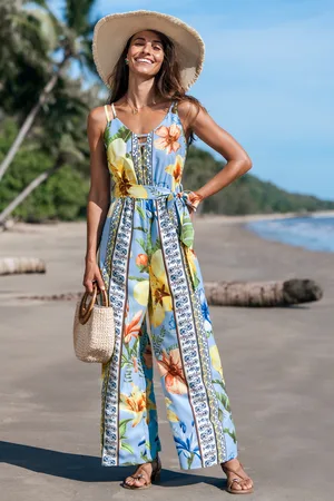 Cupshe Combinaison florale nouer à la taille