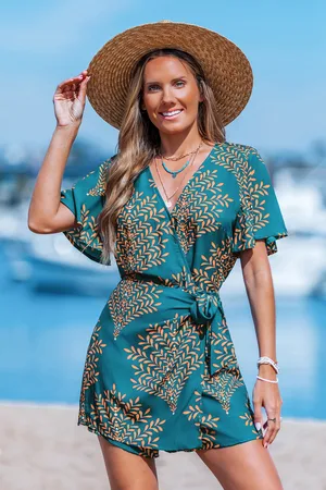 Cupshe Combishort tropical col surplis