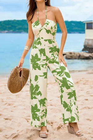 Cupshe Combinaison tropicale jambe large