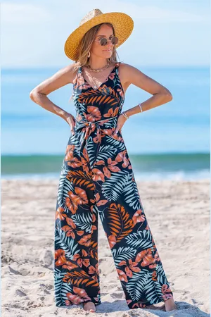 Cupshe Combinaison tropicale sans manches