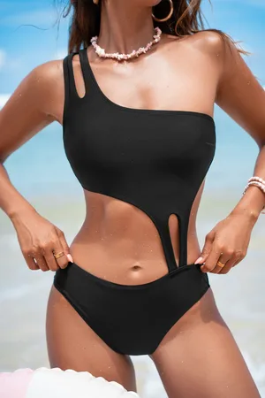 Cupshe Monokini col asymétrique à découpes