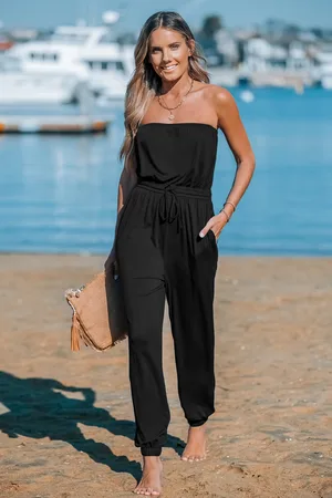 Cupshe Combishort en tricot col droit à poches
