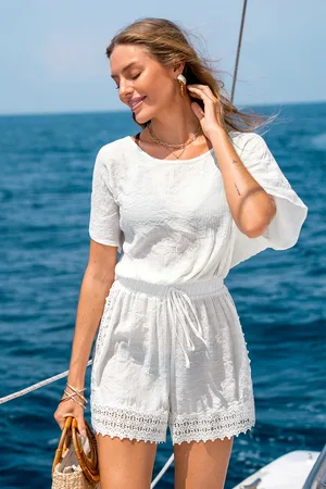 Cupshe Combishort cover up garniture en dentelle