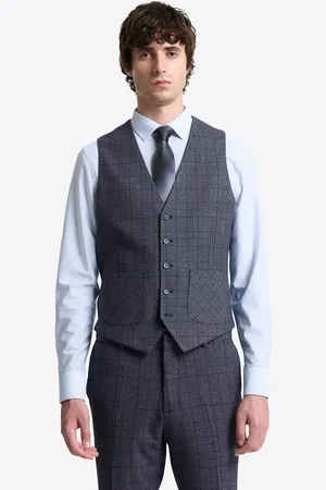 Devred Gilet de costume stretch à carreaux